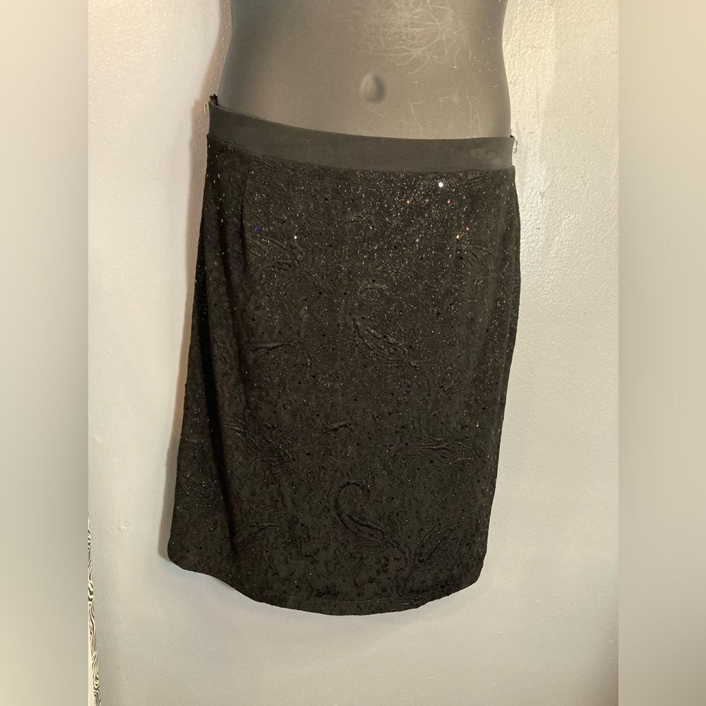 Jones Studio black sequins skirt